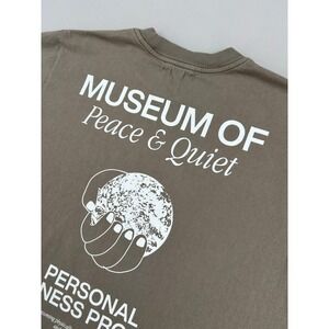 Museum of Peace & Quiet Personal Wellness Program T-Shirt Brown Mens Large